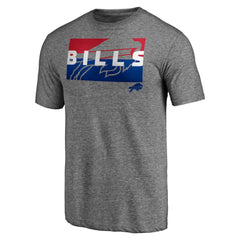 Buffalo Bills Square Off Tri-Blend T-Shirt Heather Gray