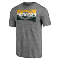 Green Bay Packers Square Off Tri-Blend T-Shirt Heather Gray