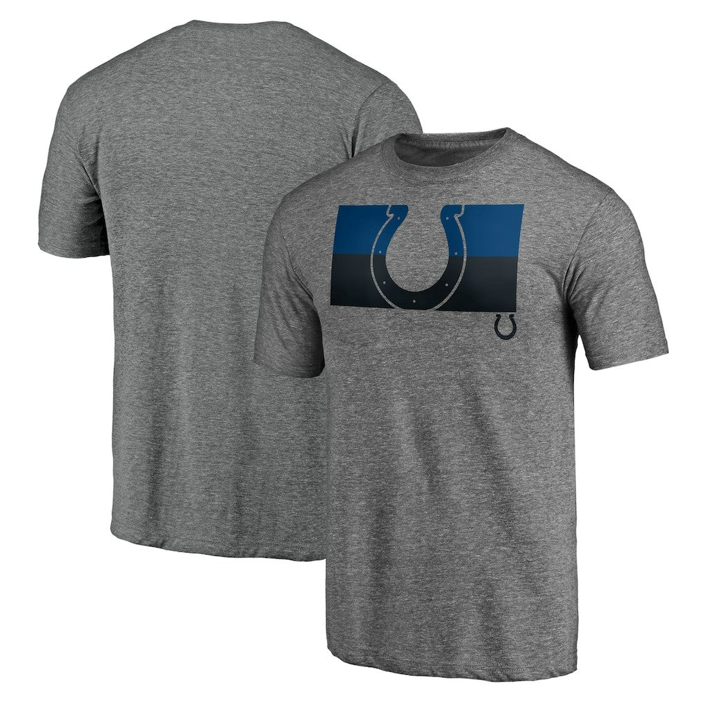 Indianapolis Colts Square Off Tri-Blend T-Shirt Heather Gray