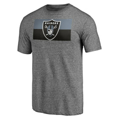 Las Vegas Raiders Square Off Tri-Blend T-Shirt Heather Gray