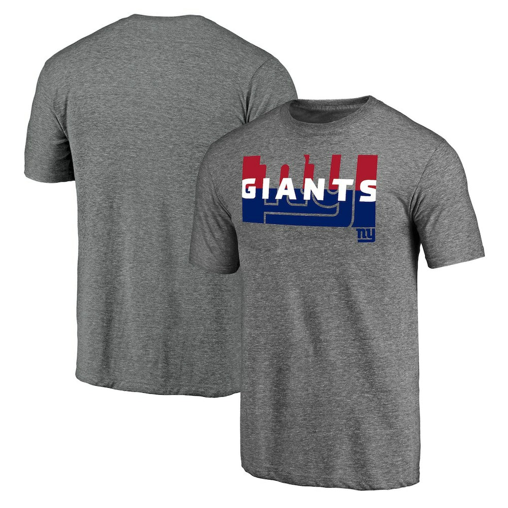 New York Giants Square Off Tri-Blend T-Shirt Heather Gray