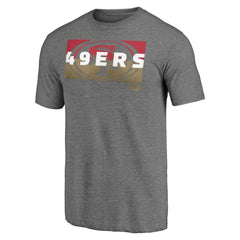 San Francisco 49ers Square Off Tri-Blend T-Shirt Heather Gray