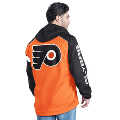 NHL Philadelphia Flyers G-III Sports by Carl Banks Lateral Half-Zip Hoodie Jacket - Orange/Black