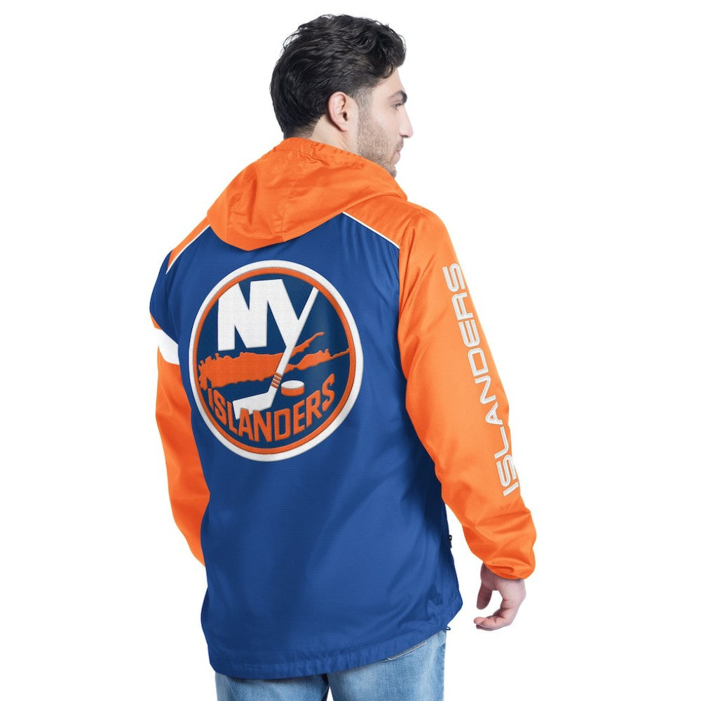 NHL New York Islanders G-III Sports by Carl Banks Lateral Half-Zip Hoodie Jacket - Royal/Orange