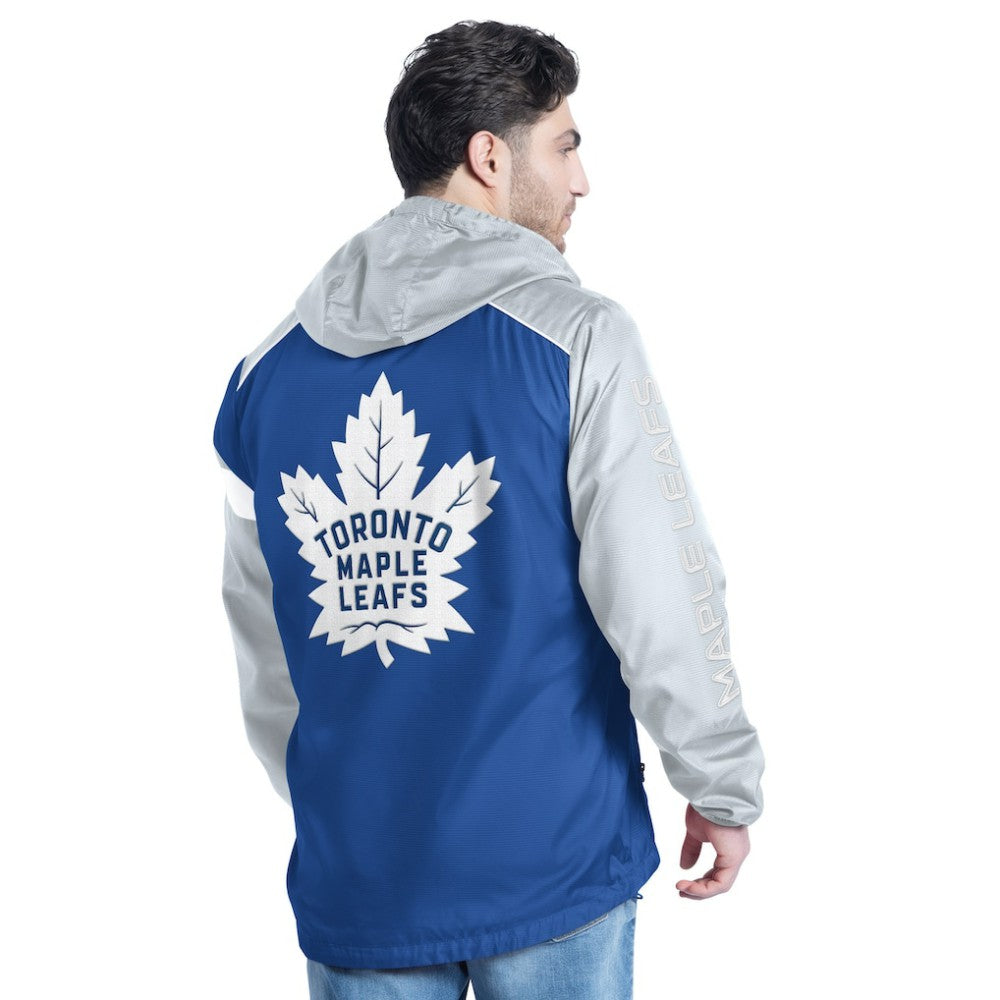 NHL Toronto Maple Leafs G-III Sports by Carl Banks Lateral Half-Zip Hoodie Jacket - Blue/Gray
