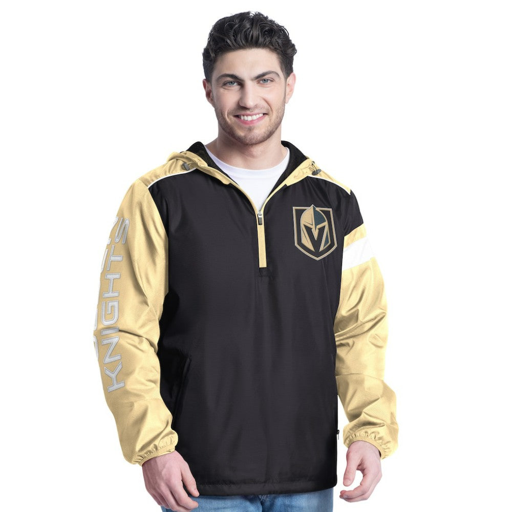 NHL Vegas Golden Knights G-III Sports by Carl Banks Lateral Half-Zip Hoodie Jacket - Black/Gold