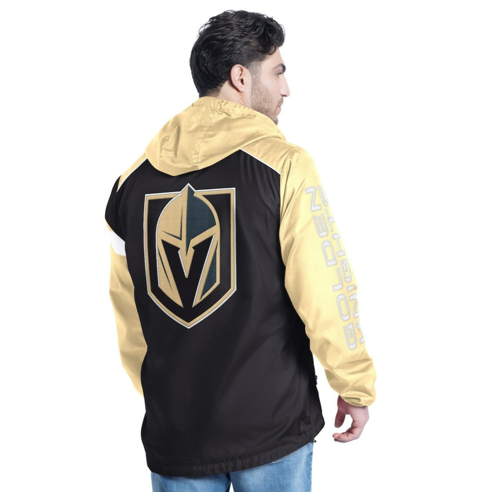 NHL Vegas Golden Knights G-III Sports by Carl Banks Lateral Half-Zip Hoodie Jacket - Black/Gold