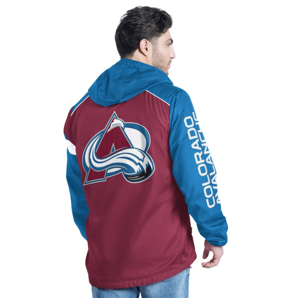 NHL Colorado Avalanche G-III Sports by Carl Banks Lateral Half-Zip Hoodie Jacket - Burgundy/Navy