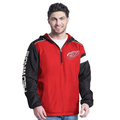 NHL Detroit Red Wings G-III Sports by Carl Banks Lateral Half-Zip Hoodie Jacket - Red/Black