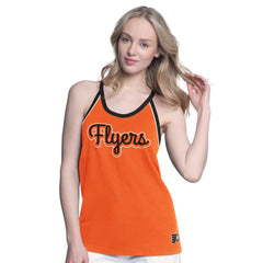 NHL Philadelphia Flyers G-III 4Her by Carl Banks Women's Curveball Racerback Scoop Neck Slub Tank Top - Orange