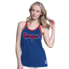 NHL New York Rangers G-III 4Her by Carl Banks Women's Curveball Racerback Scoop Neck Slub Tank Top - Blue