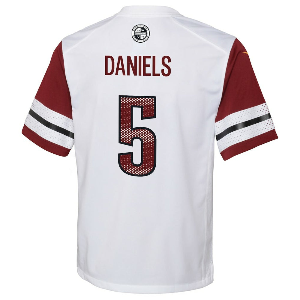 Jayden Daniels Washington Commanders Youth Game Jersey White