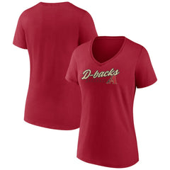 Arizona Diamondbacks Women's One And Only V-Neck T-Shirt - Red T-shirts