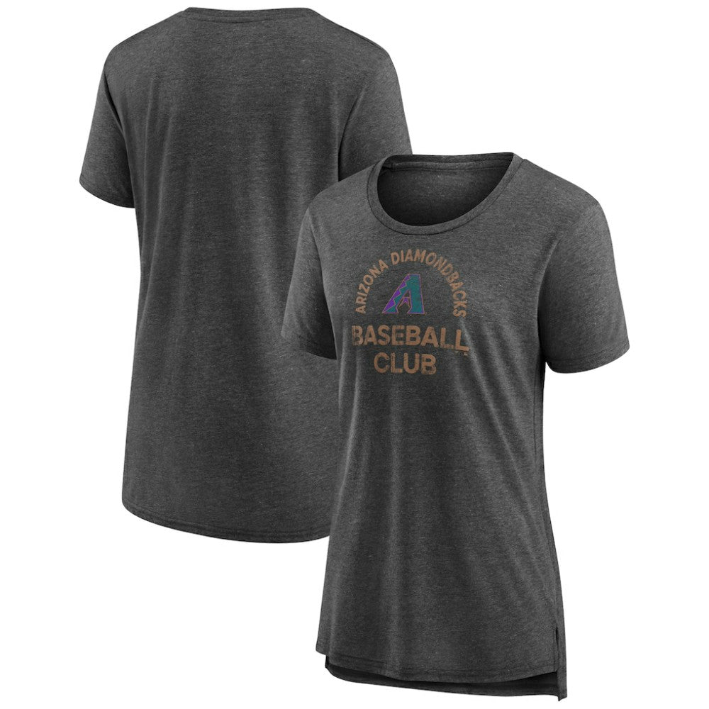 Arizona Diamondbacks Women's Selected First Tri-Blend T-Shirt - Gray T-shirts