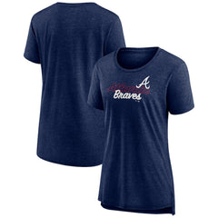 Atlanta Braves Women's Practice Time Tri-Blend T-Shirt - Navy T-shirts