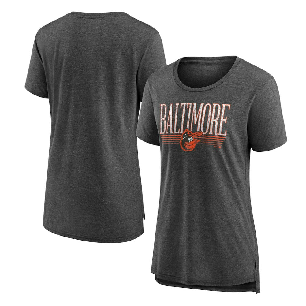 Baltimore Orioles Women's Toppler Tri-Blend T-Shirt - Gray T-shirts