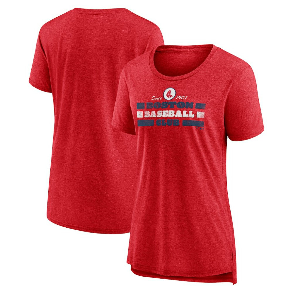 Boston Red Sox Women's Power Swing Tri-Blend T-Shirt - Red T-shirts