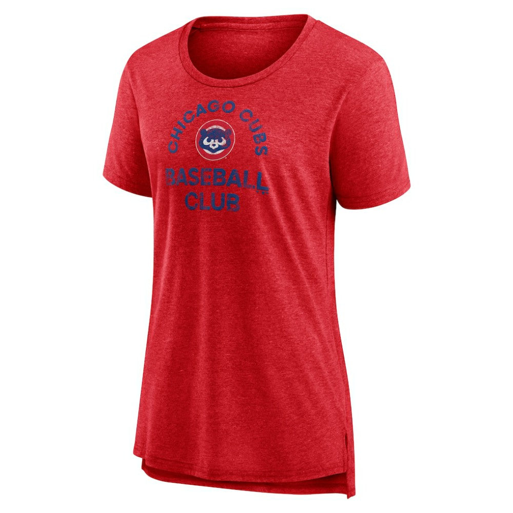 Chicago Cubs Women's Selected First Tri-Blend T-Shirt - Red T-shirts
