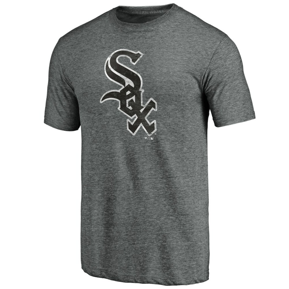 Chicago White Sox Weathered Official Logo Tri-Blend T-Shirt - Heather Gray T-shirts