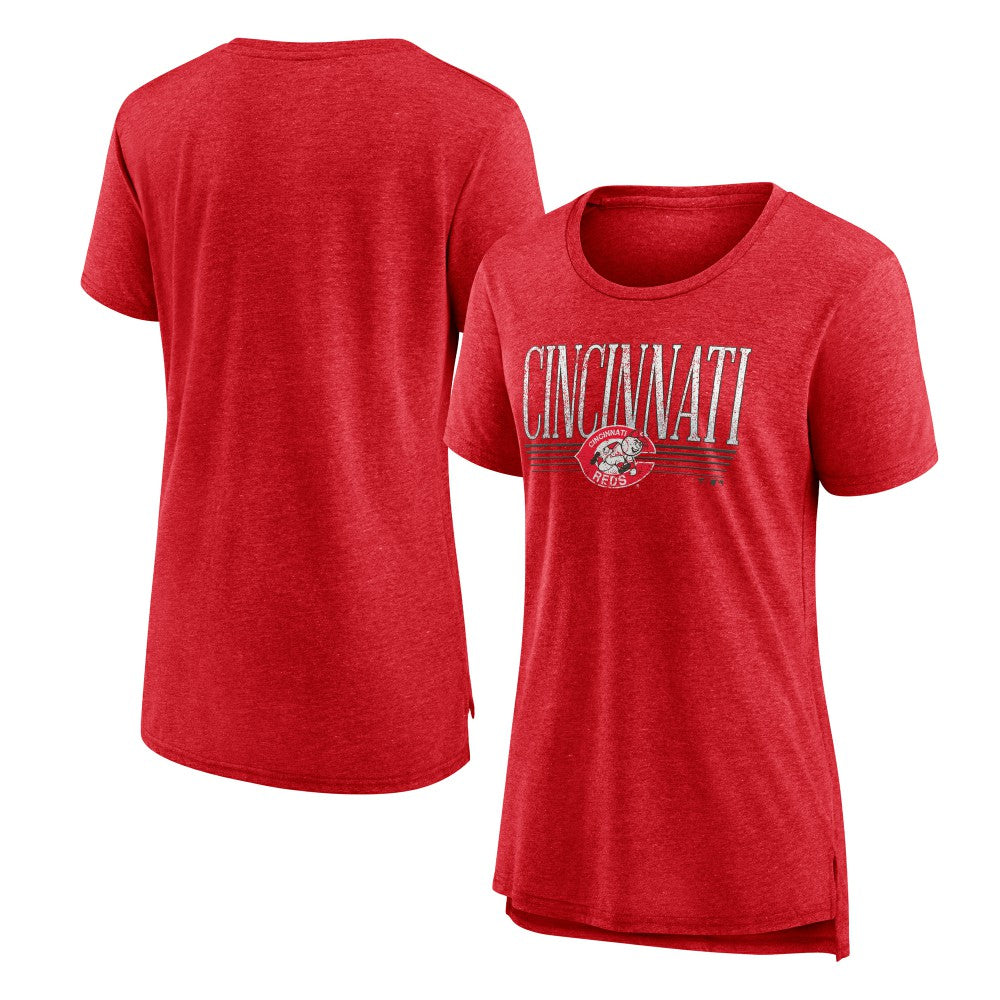 Cincinnati Reds Women's Toppler Tri-Blend T-Shirt - Red T-shirts