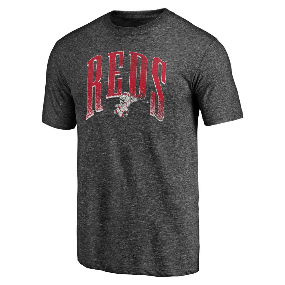 Cincinnati Reds Line Corps Tri-Blend T-Shirt - Charcoal T-shirts
