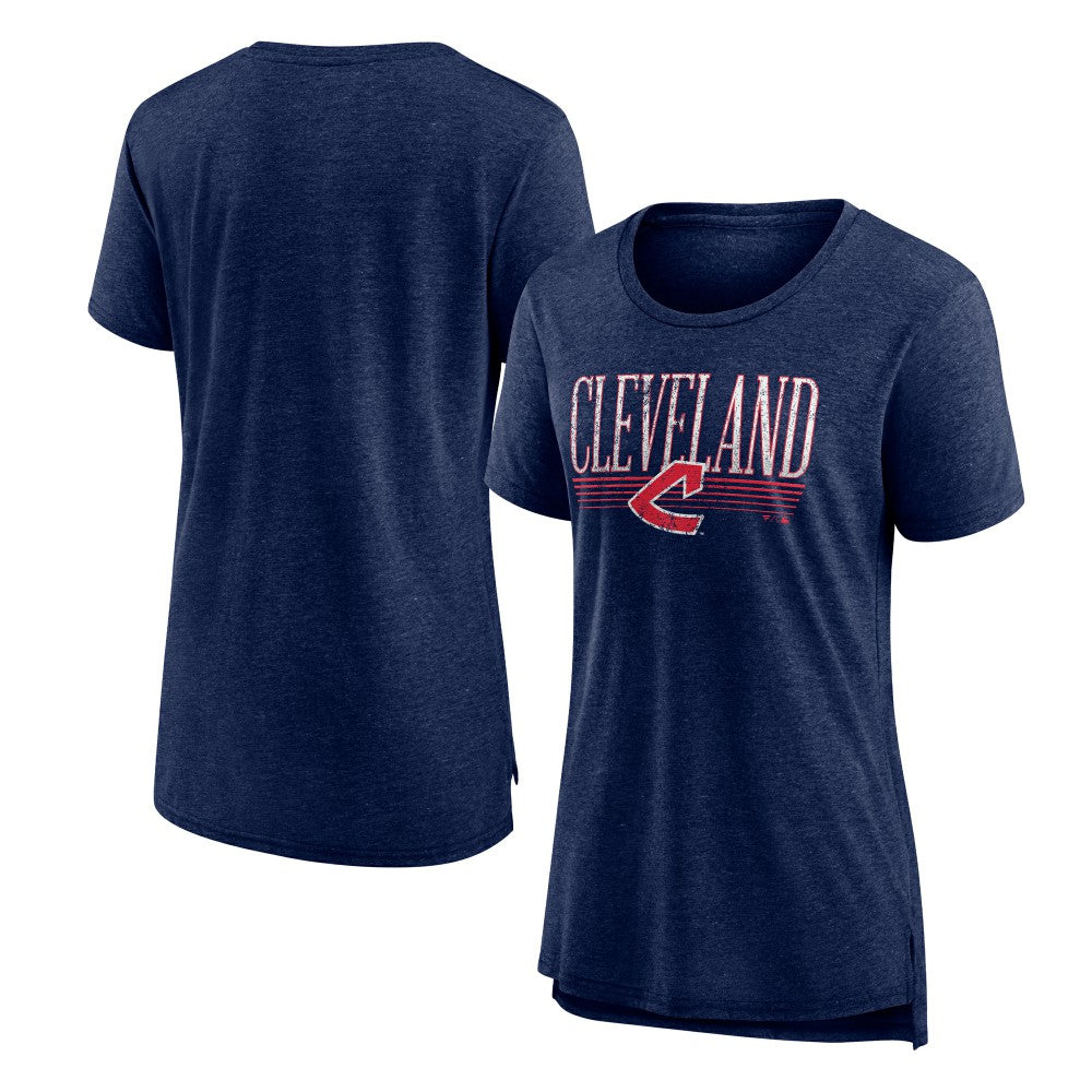 Cleveland Guardians Women's Toppler Tri-Blend T-Shirt - Navy T-shirts