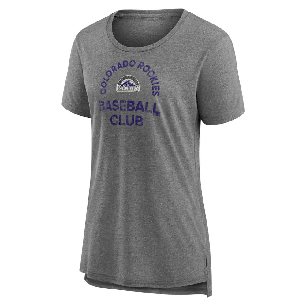 Colorado Rockies Women's Selected First Tri-Blend T-Shirt - Gray T-shirts