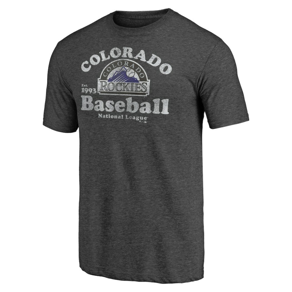 Colorado Rockies Our Game Tri-Blend T-Shirt - Charcoal T-shirts