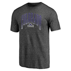 Colorado Rockies Line Corps Tri-Blend T-Shirt - Charcoal T-shirts
