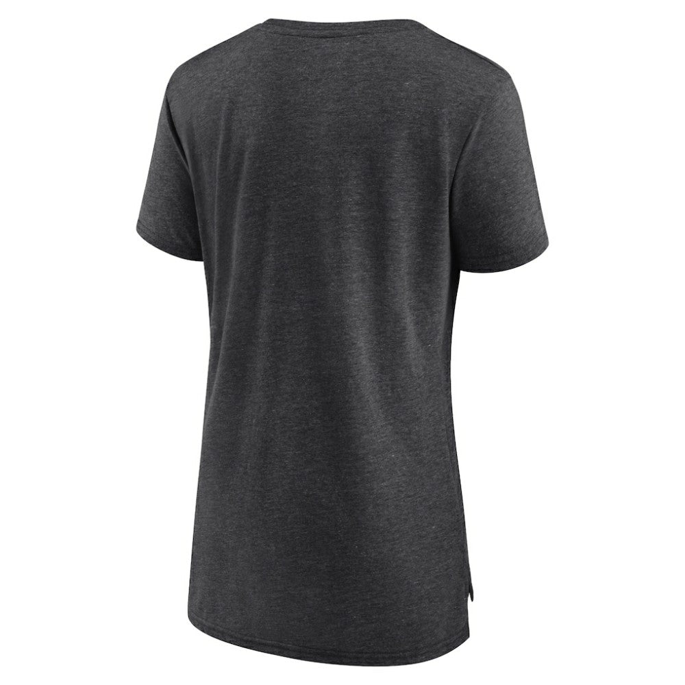 Colorado Rockies Women's Weathered Official Logo Tri-Blend T-Shirt - Gray T-shirts