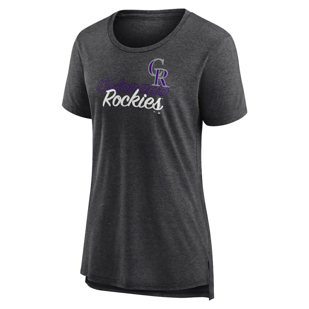Colorado Rockies Women's Practice Time Tri-Blend T-Shirt - Gray T-shirts