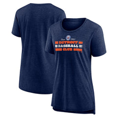 Detroit Tigers Women's Power Swing Tri-Blend T-Shirt - Navy T-shirts