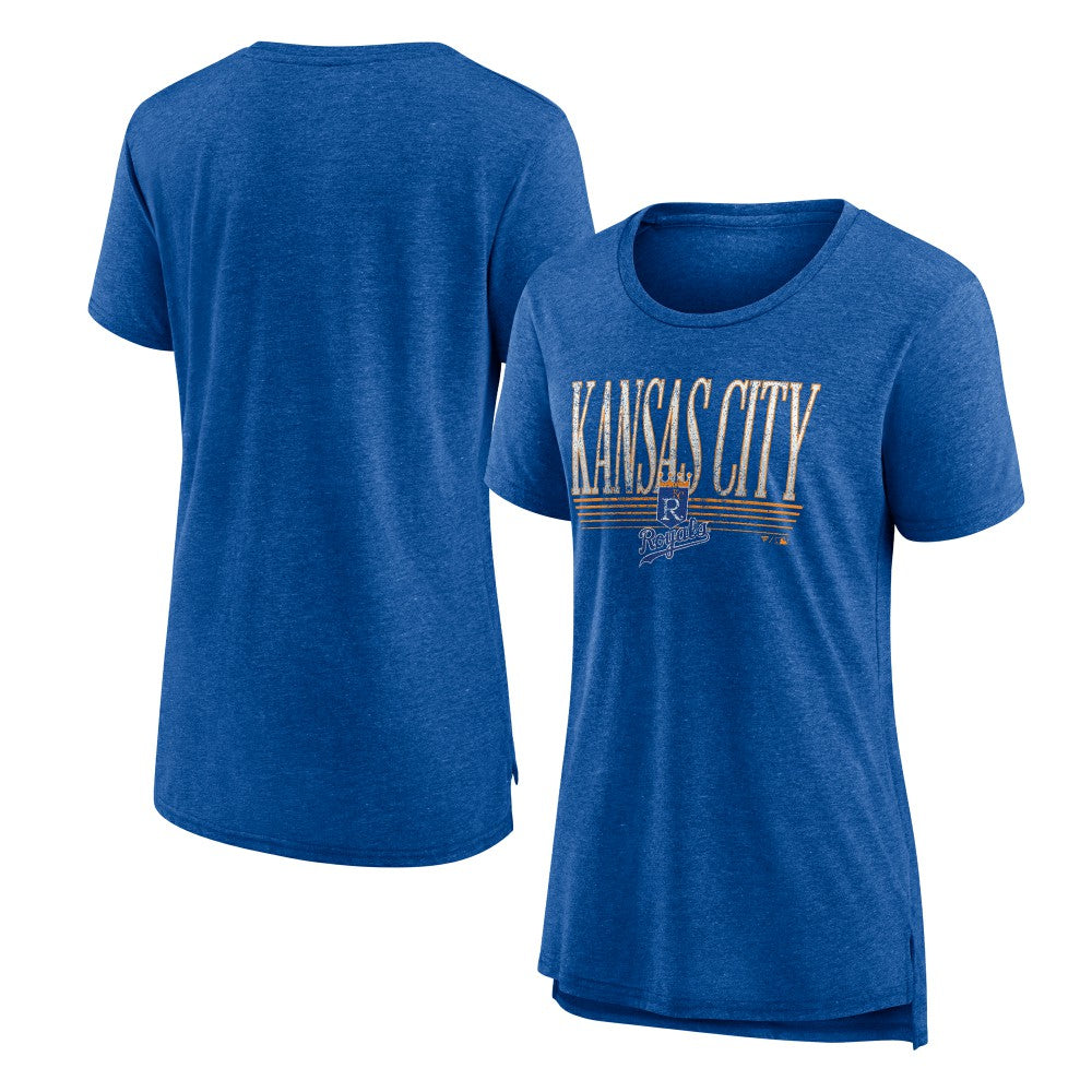 Kansas City Royals Women's Toppler Tri-Blend T-Shirt - Royal T-shirts