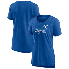 Kansas City Royals Women's Practice Time Tri-Blend T-Shirt - Royal T-shirts