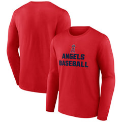 Los Angeles Angels Let's Go Long Sleeve T-Shirt - Red T-shirts