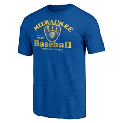 Milwaukee Brewers Our Game Tri-Blend T-Shirt - Royal T-shirts