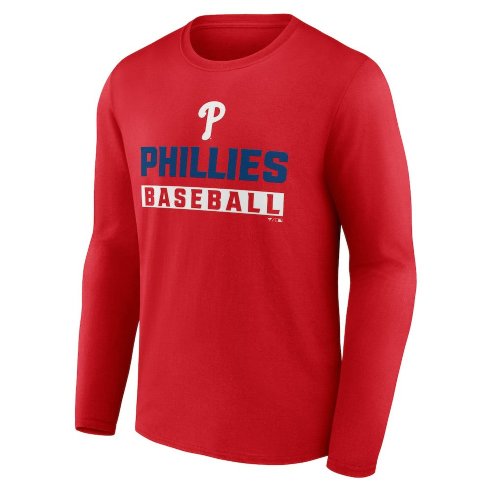 Philadelphia Phillies Let's Go Long Sleeve T-Shirt - Red T-shirts
