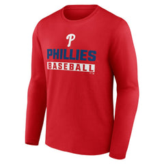 Philadelphia Phillies Let's Go Long Sleeve T-Shirt - Red T-shirts