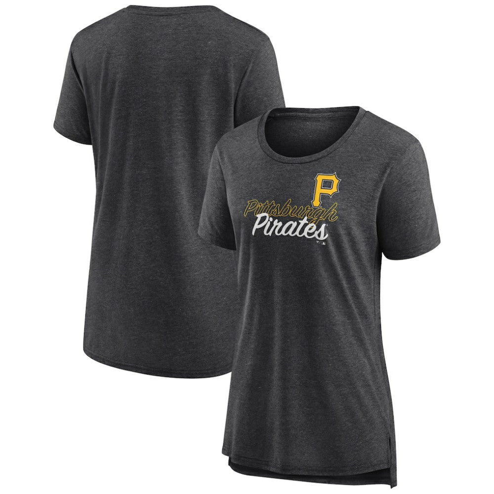 Pittsburgh Pirates Women's Practice Time Tri-Blend T-Shirt - Gray T-shirts