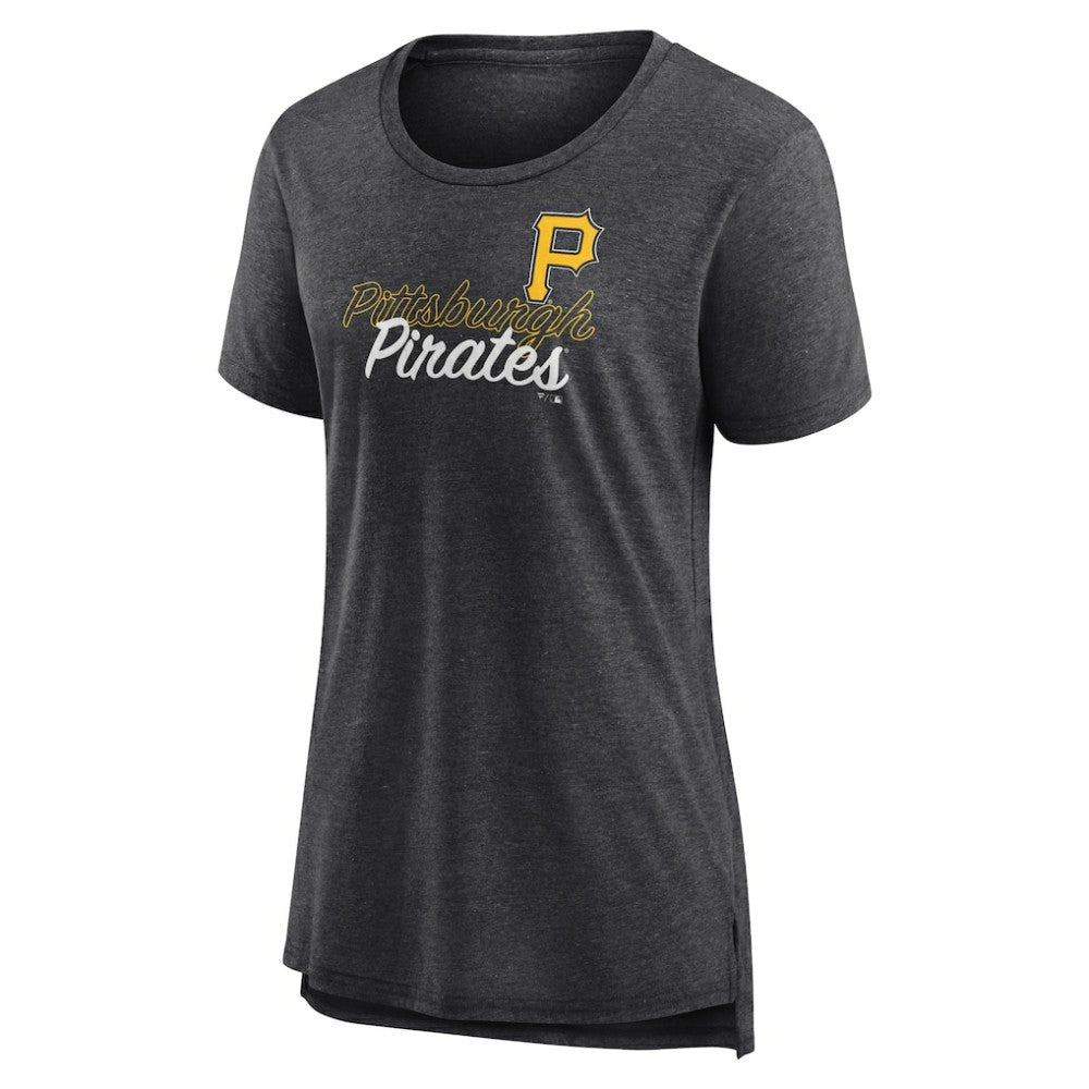 Pittsburgh Pirates Women's Practice Time Tri-Blend T-Shirt - Gray T-shirts