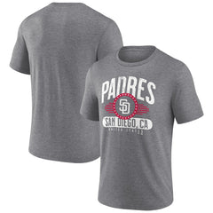 San Diego Padres Badge of Honor Tri-Blend T-Shirt - Heather Gray T-shirts