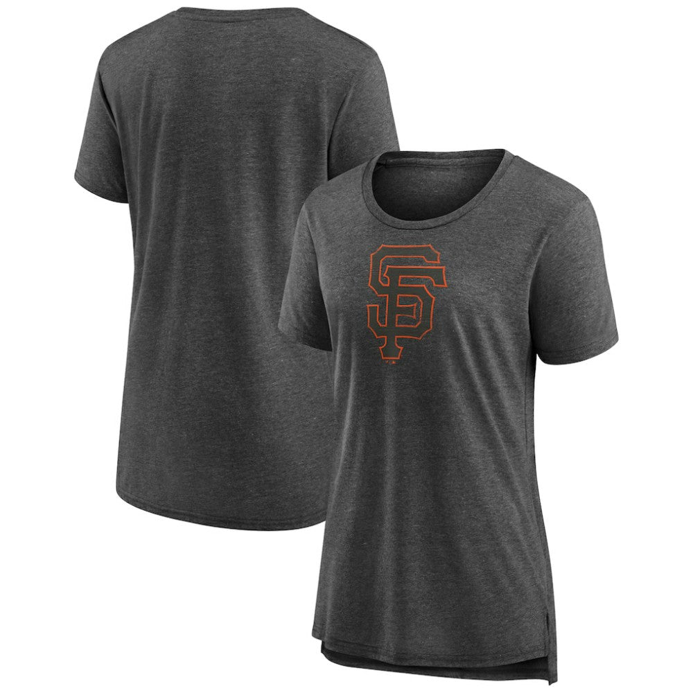 San Francisco Giants Women's Weathered Official Logo Tri-Blend T-Shirt - Gray T-shirts