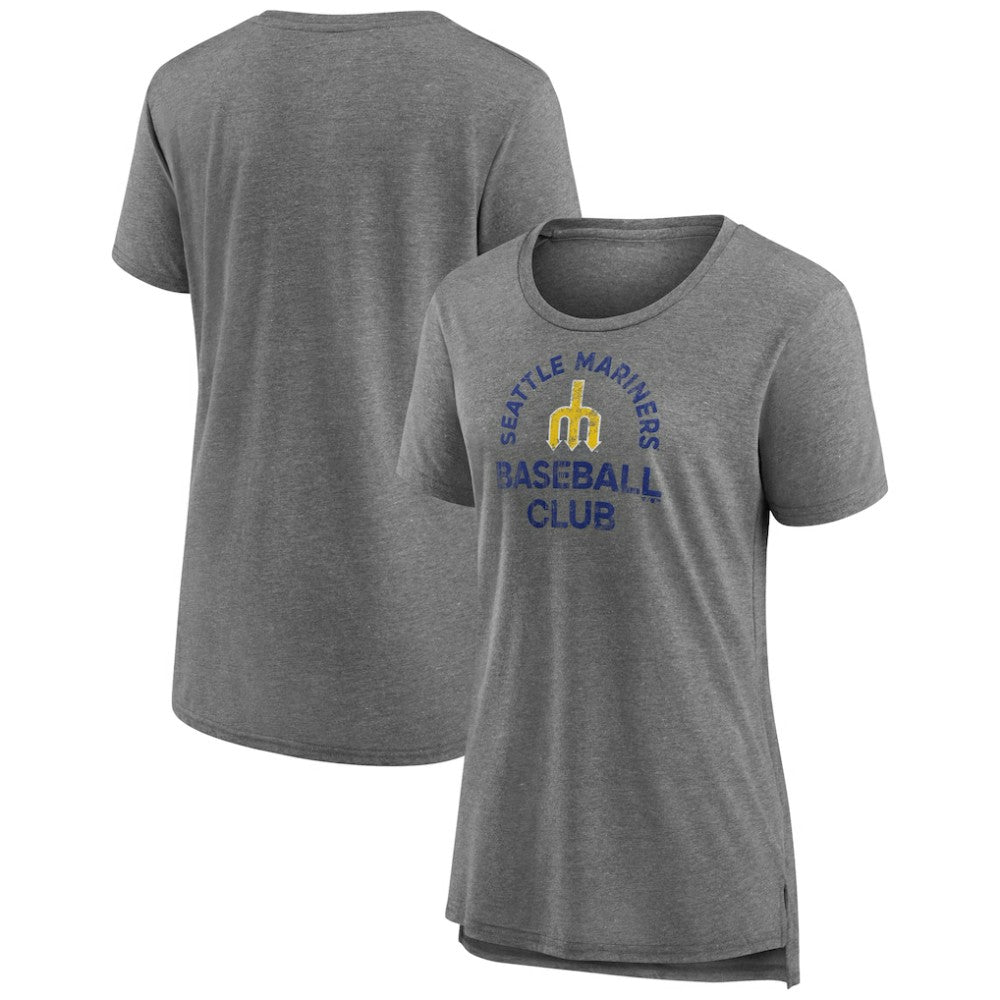 Seattle Mariners Women's Selected First Tri-Blend T-Shirt - Gray T-shirts