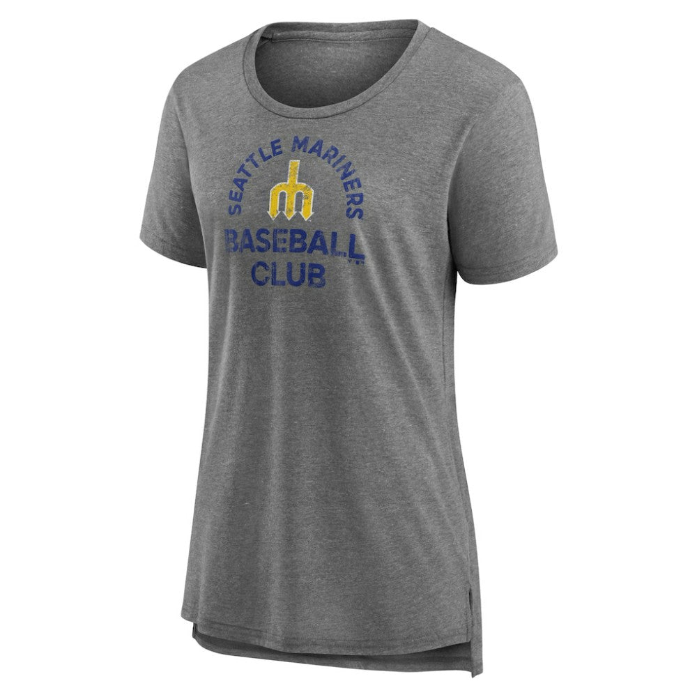 Seattle Mariners Women's Selected First Tri-Blend T-Shirt - Gray T-shirts
