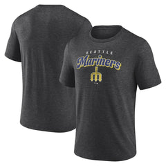 Seattle Mariners Wonderment Tri-Blend T-Shirt - Charcoal T-shirts