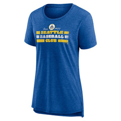 Seattle Mariners Women's Power Swing Tri-Blend T-Shirt - Royal T-shirts