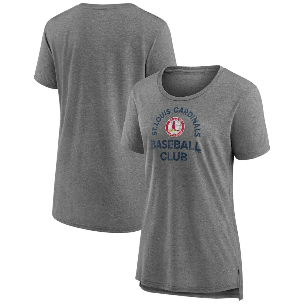 St. Louis Cardinals Women's Selected First Tri-Blend T-Shirt - Gray T-shirts