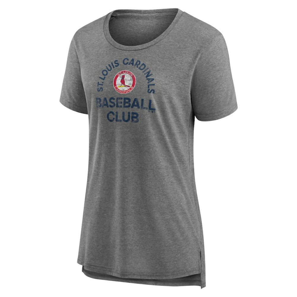 St. Louis Cardinals Women's Selected First Tri-Blend T-Shirt - Gray T-shirts