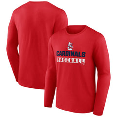 St. Louis Cardinals Let's Go Long Sleeve T-Shirt - Red T-shirts