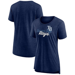 Tampa Bay Rays Women's Practice Time Tri-Blend T-Shirt - Navy T-shirts